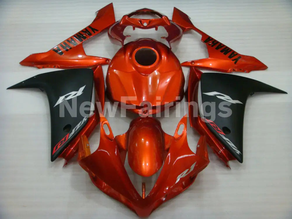 Orange Matte Black Factory Style - YZF-R1 07-08 Fairing Kit