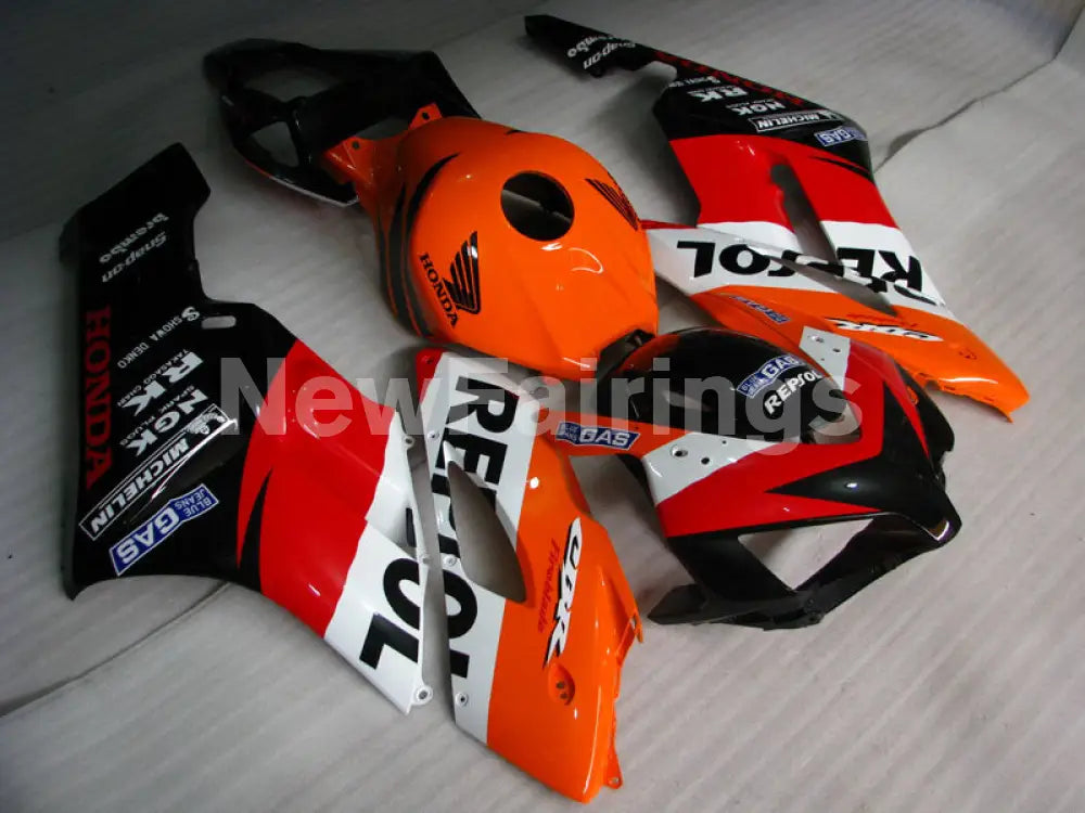 Orange Red and Black Repsol - CBR1000RR 04-05 Fairing Kit -