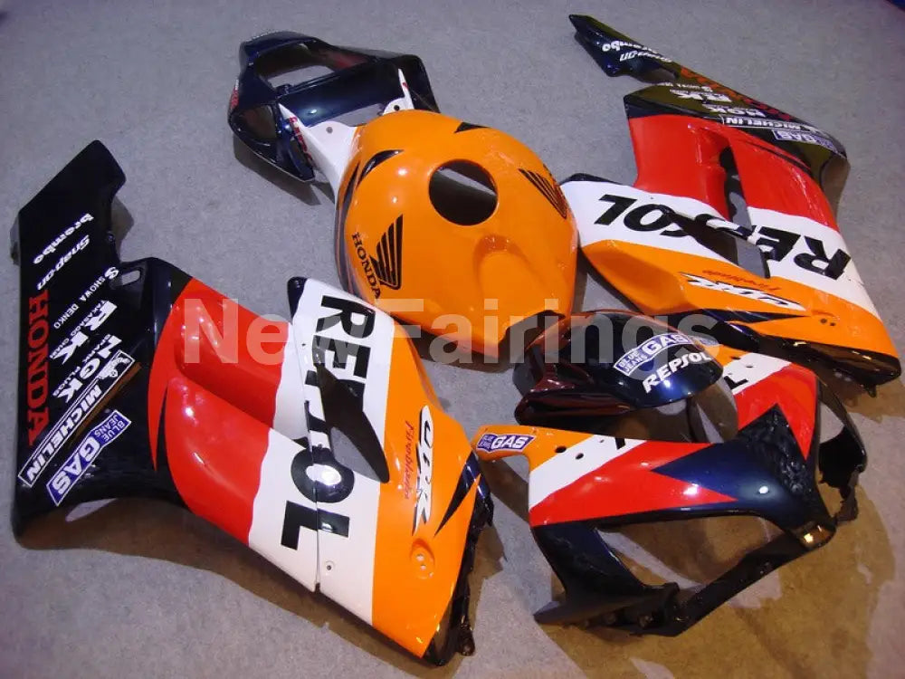 Orange Red and Deep Blue Repsol - CBR1000RR 04-05 Fairing