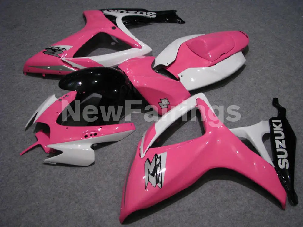 Pink and White Black Factory Style - GSX-R600 06-07 Fairing