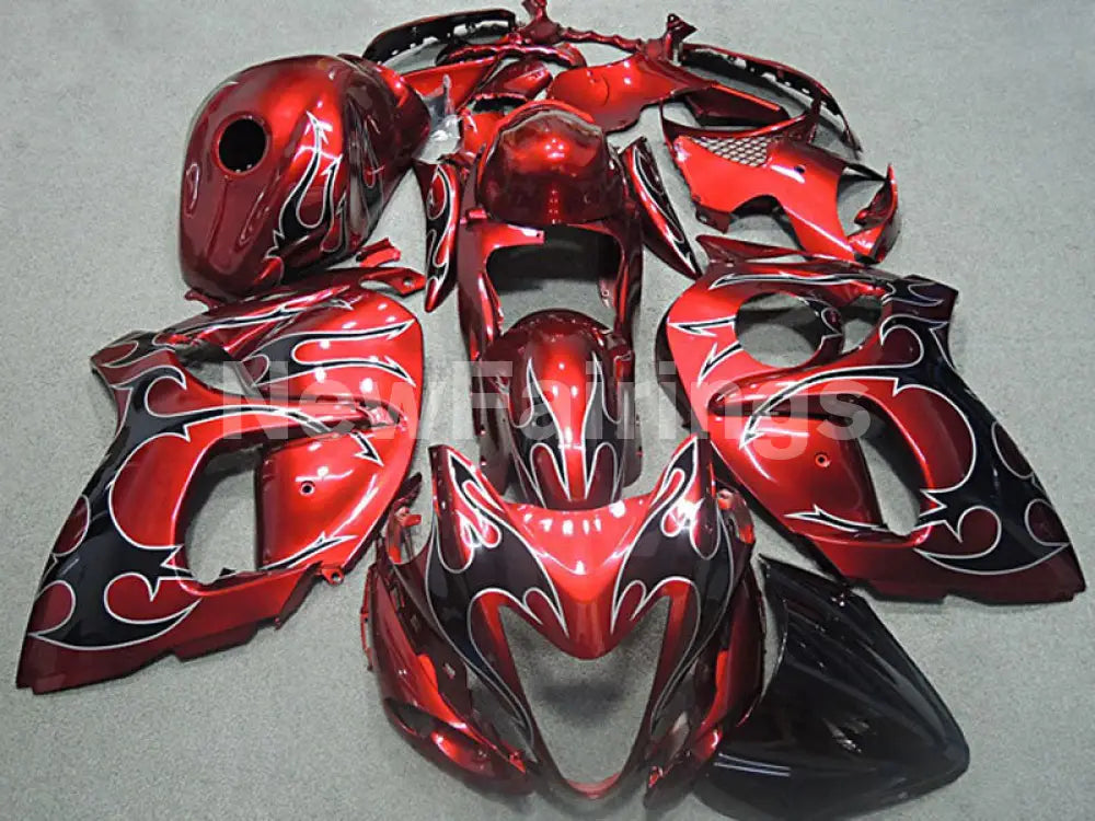 Red and Black Flame - GSX1300R Hayabusa 08-20 Fairing Kit