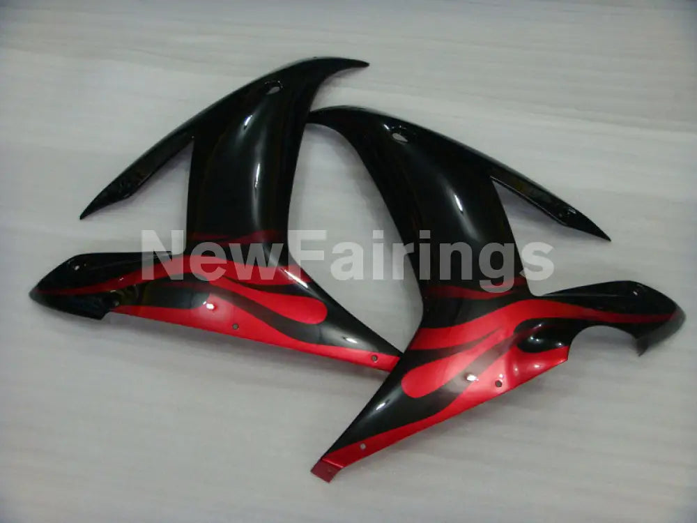 Red and Black Flame - YZF-R1 02-03 Fairing Kit - Vehicles &