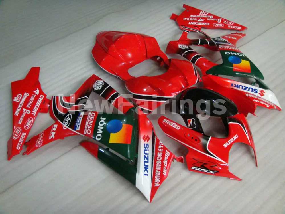 Red and Green Black Yoshimura - GSX - R1000 07 - 08 Fairing