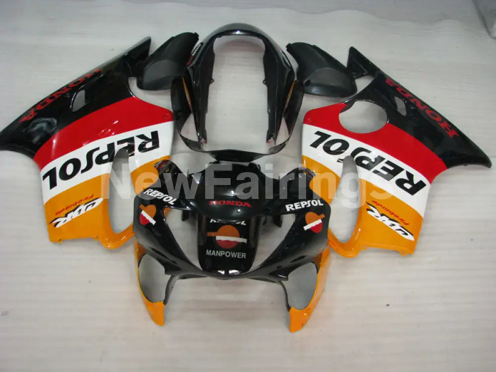 Red and Orange Black Repsol - CBR600 F4 99-00 Fairing Kit -