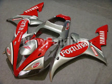 Load image into Gallery viewer, Red and Silver Fortuna - YZF-R1 02-03 Fairing Kit