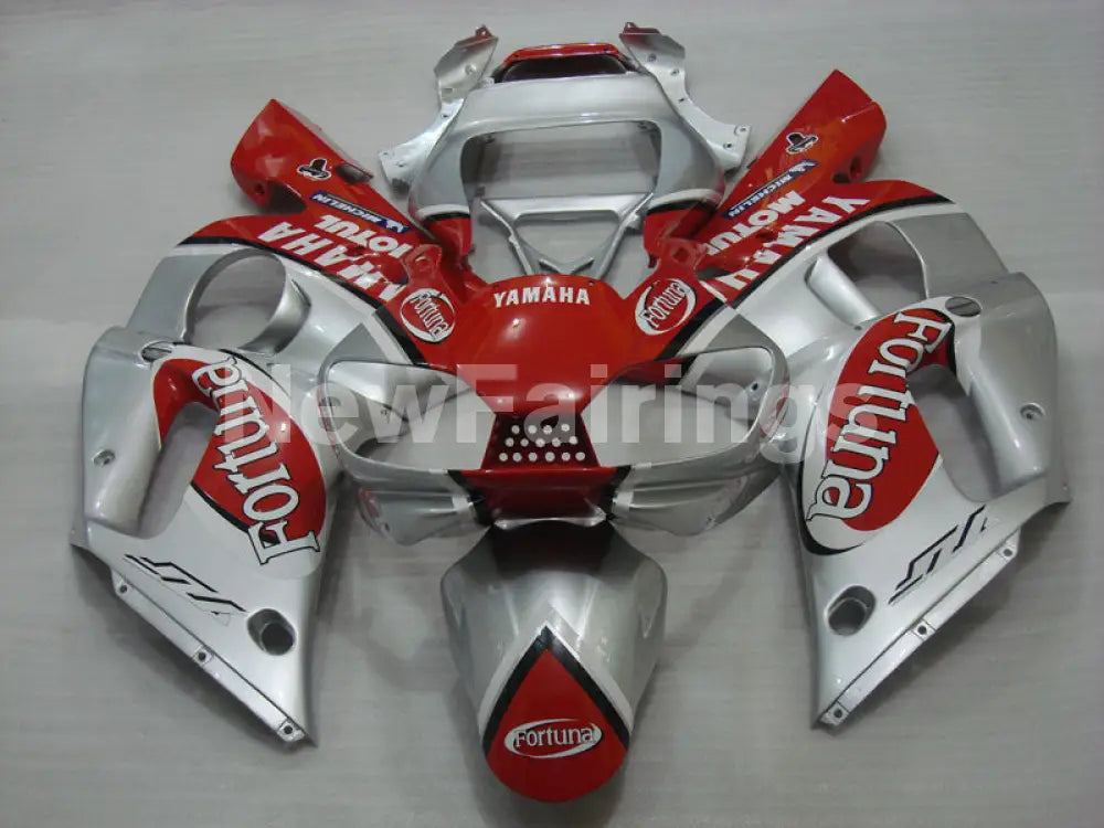 Red and Silver Fortuna - YZF-R6 98-02 Fairing Kit Vehicles & Parts > Vehicle Parts & Accessories > Motor Vehicle Parts