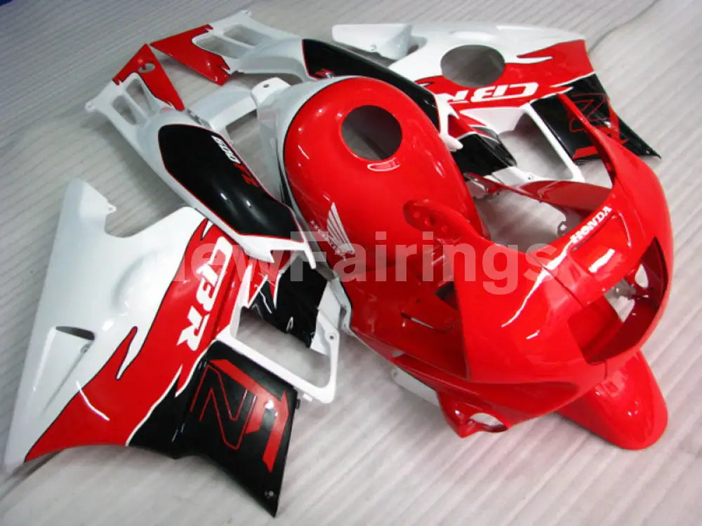 Red and White Black Factory Style - CBR600 F2 91-94 Fairing