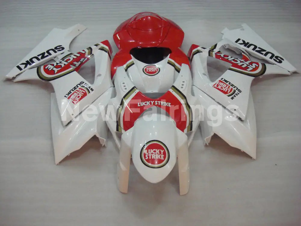 Red and White Lucky Strike - GSX - R1000 07 - 08 Fairing