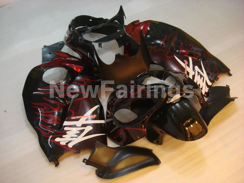 Red Black Flame - GSX1300R Hayabusa 99-07 Fairing Kit