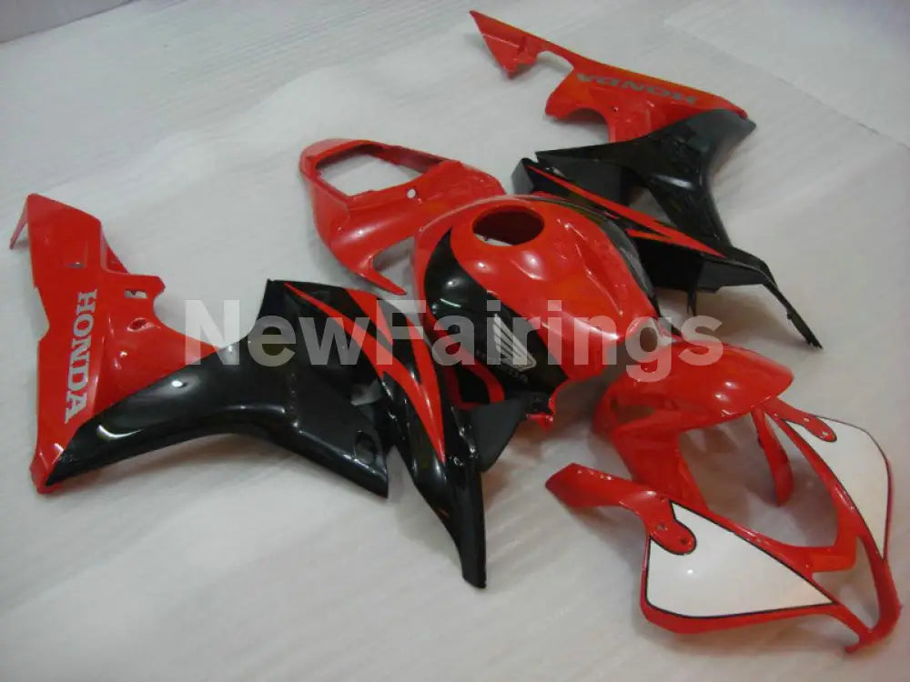 Red and Black White Factory Style - CBR600RR 07-08 Fairing