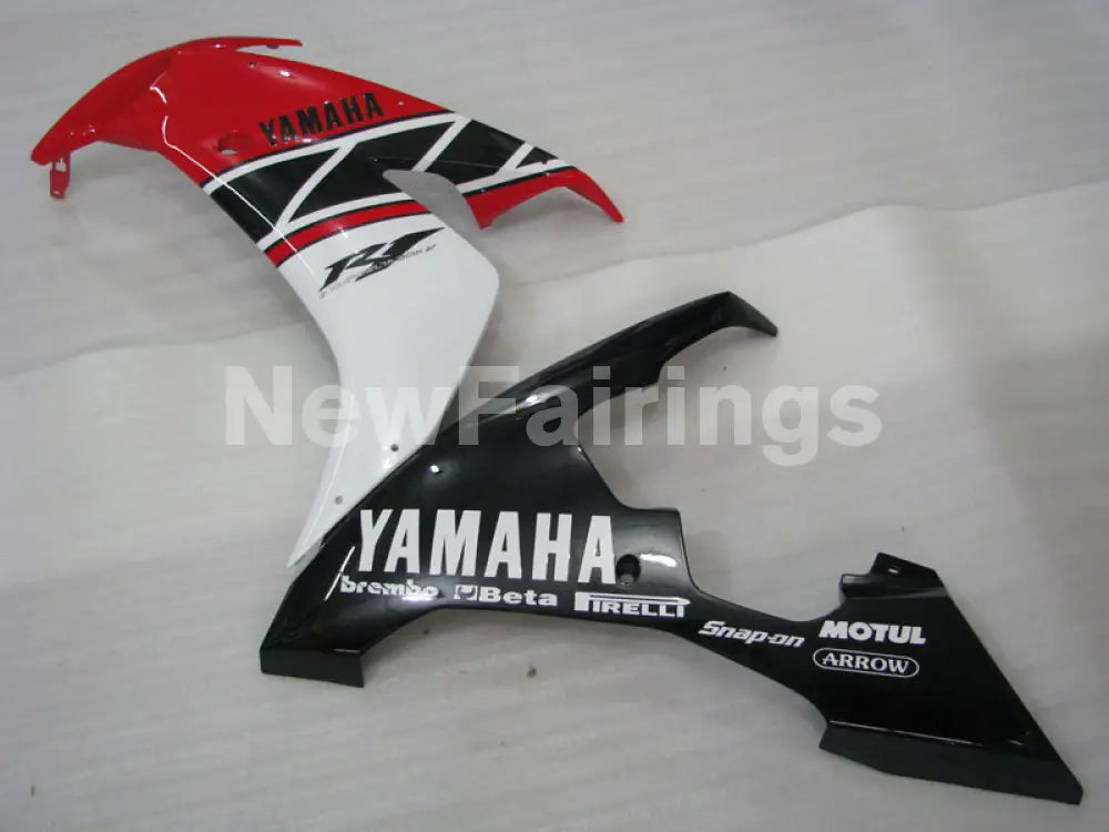 Red Black White Factory Style - YZF-R1 04-06 Fairing Kit