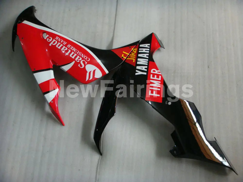 Red Black and White Santander - YZF-R1 04-06 Fairing Kit