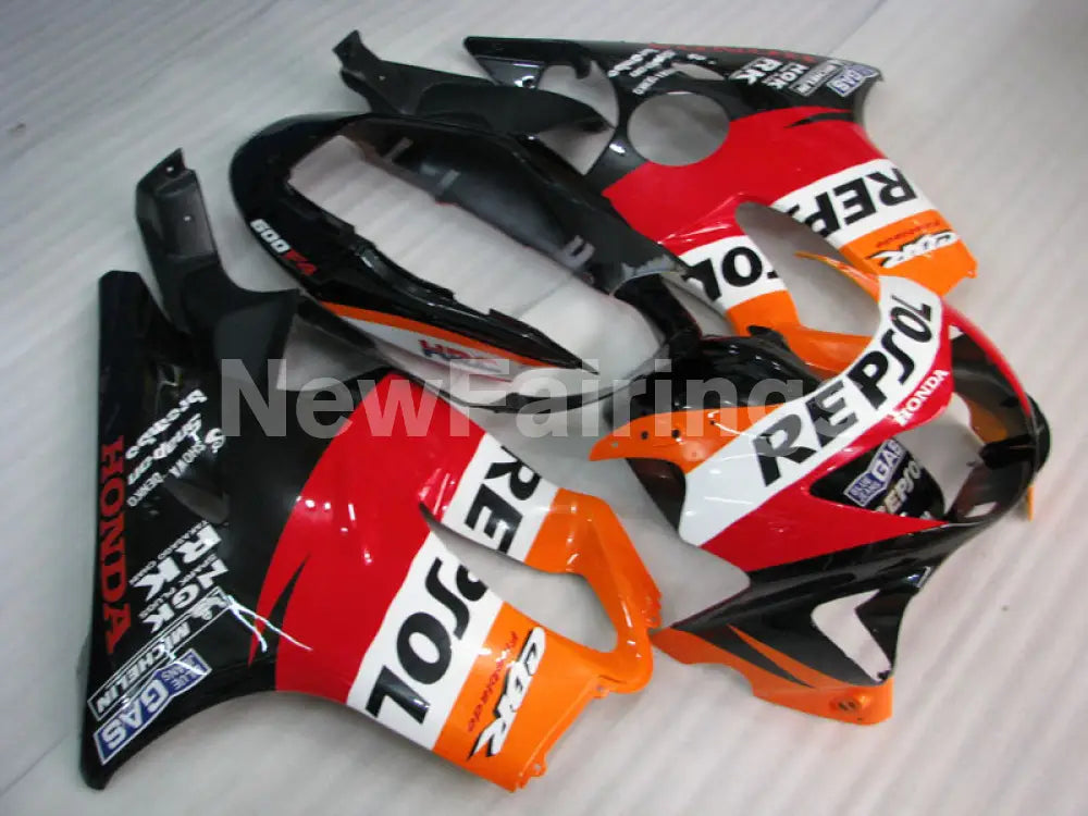 Red Orange Black Repsol - CBR600 F4 99-00 Fairing Kit -