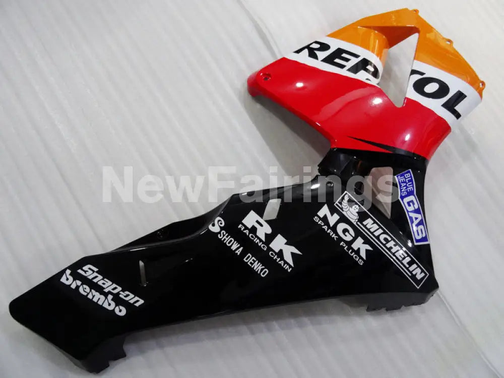 Red Orange and Black Repsol - CBR600RR 03-04 Fairing Kit -