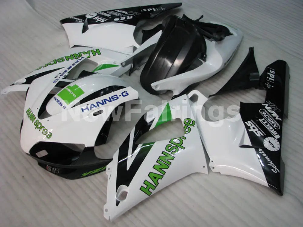 White and Black Green HANN Spree - YZF-R1 98-99 Fairing Kit