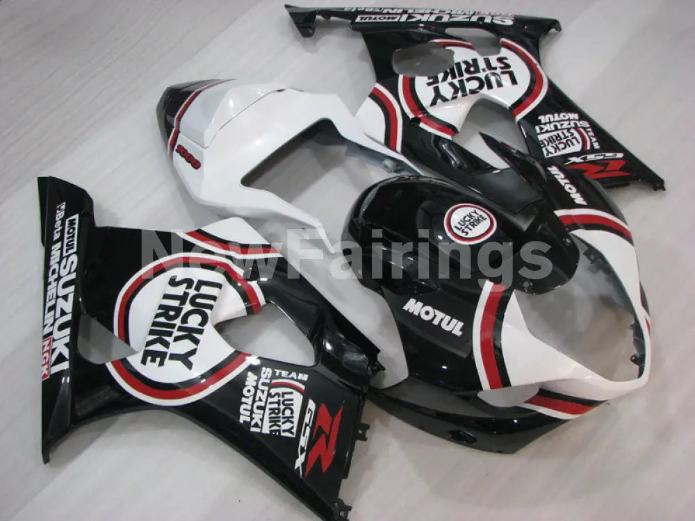 White and Black Lucky Strike - GSX - R1000 03 - 04 Fairing