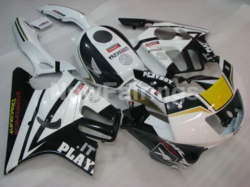 White and Black PlayBoy - CBR600 F3 95-96 Fairing Kit -