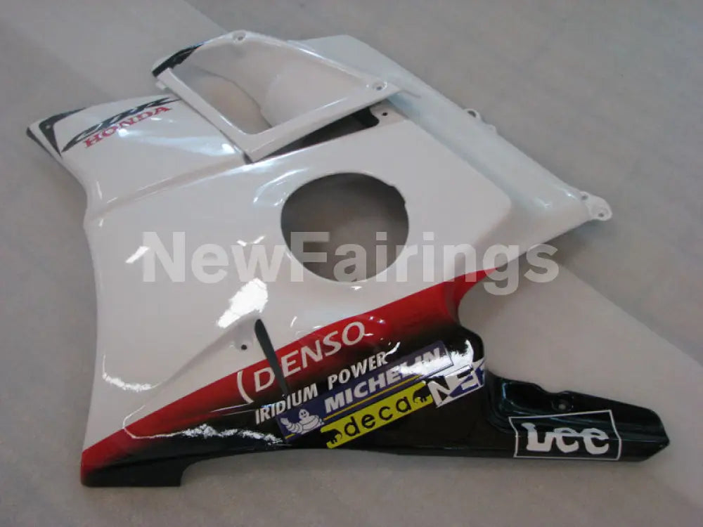 White and Black Red Lee - CBR600 F2 91-94 Fairing Kit -