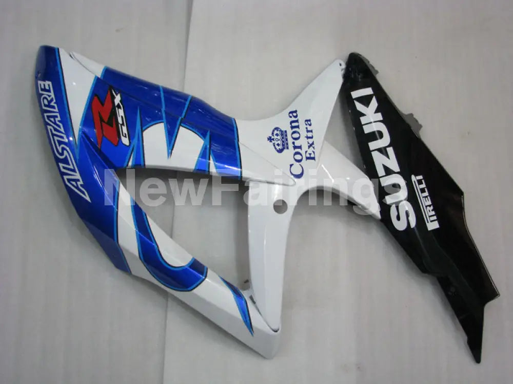 White and Blue Corona - GSX-R600 08-10 Fairing Kit