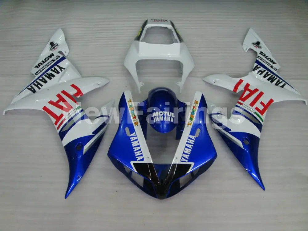 White and Blue FIAT - YZF-R1 02-03 Fairing Kit - Vehicles &