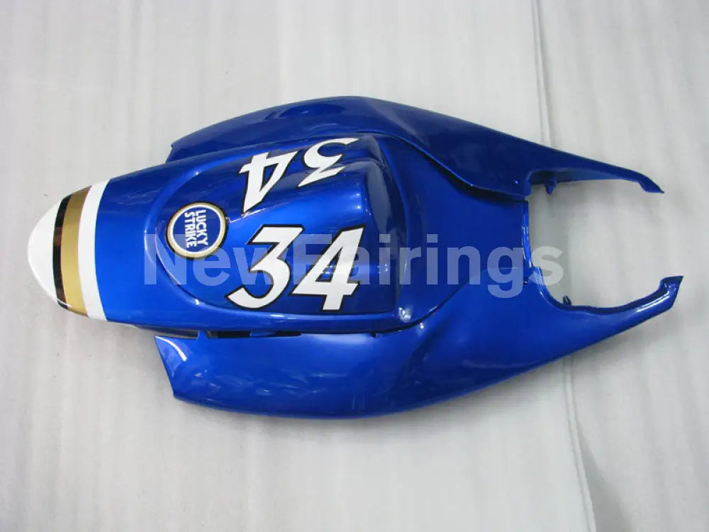 White and Blue Lucky Strike - GSX-R600 06-07 Fairing Kit -