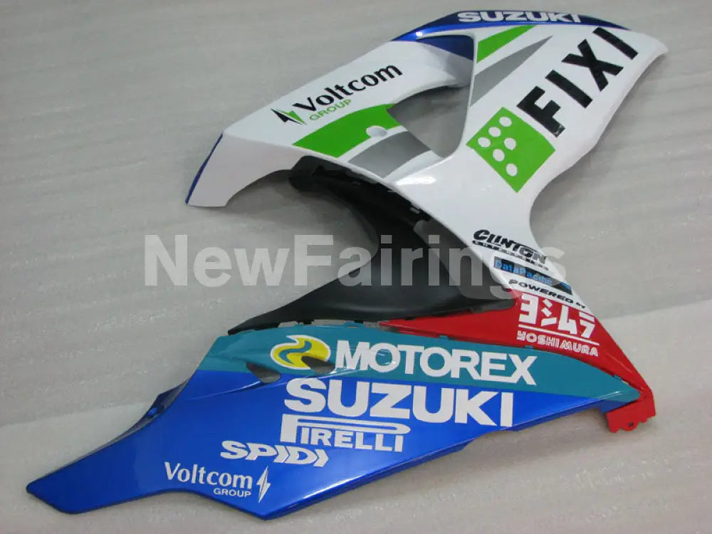 White and Blue MOTOREX - GSX - R1000 09 - 16 Fairing Kit