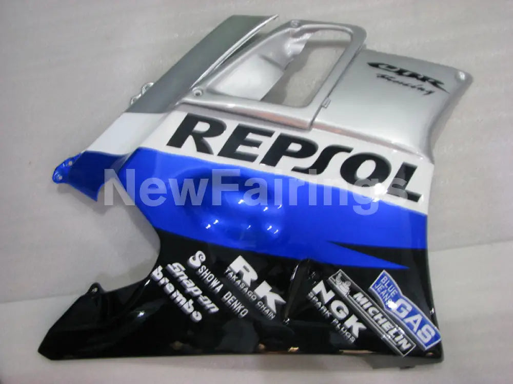 White and Silver Blue Repsol - CBR600 F2 91-94 Fairing Kit -