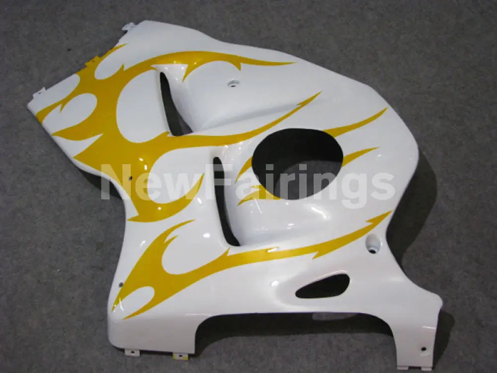 White and Yellow Flame - GSX1300R Hayabusa 08-20 Fairing