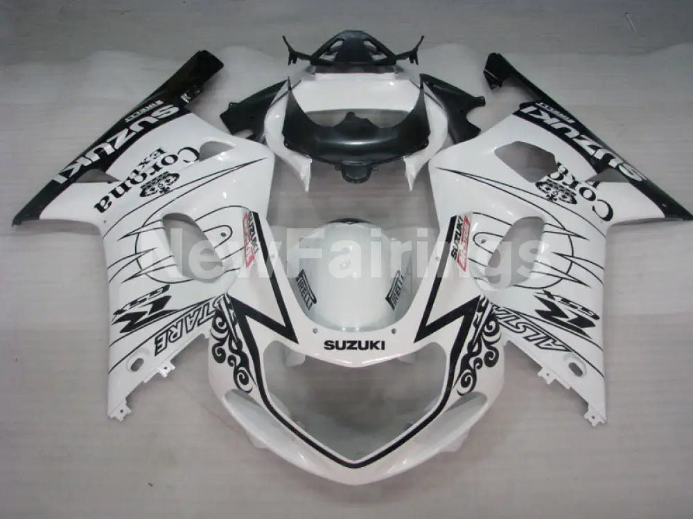 White and Black Corona - GSX-R600 01-03 Fairing Kit -