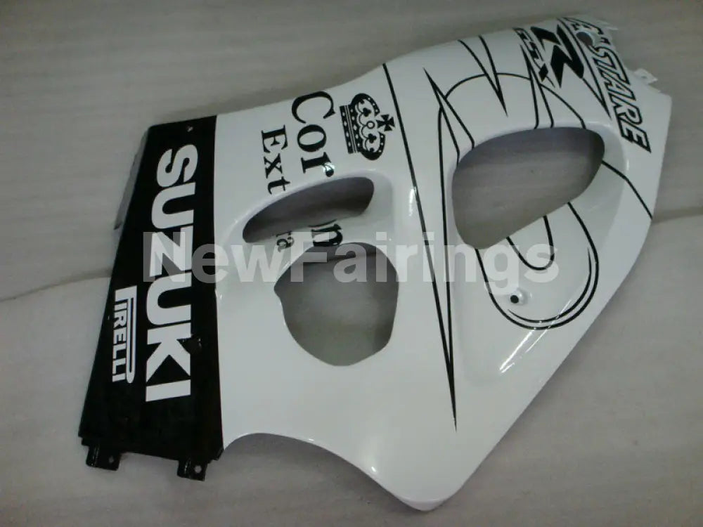 White and Black Corona - GSX-R750 96-99 Fairing Kit