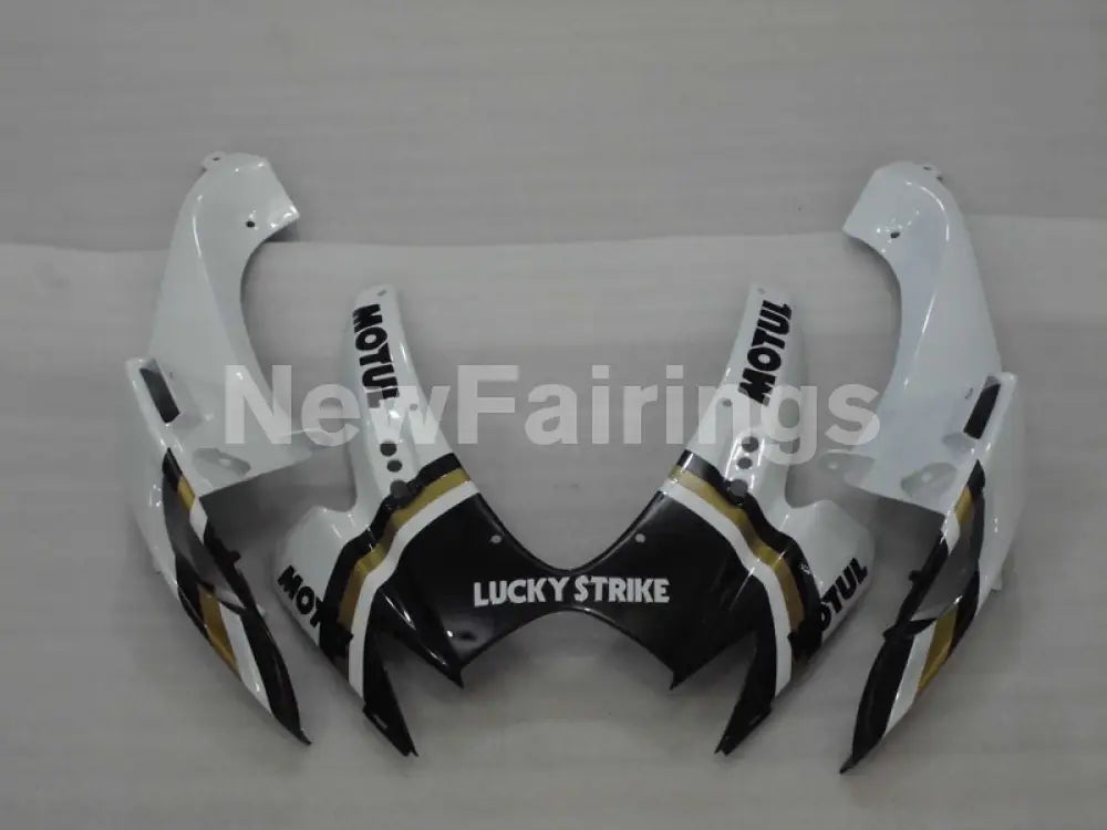 White and Black Lucky Strike - GSX-R600 06-07 Fairing Kit -