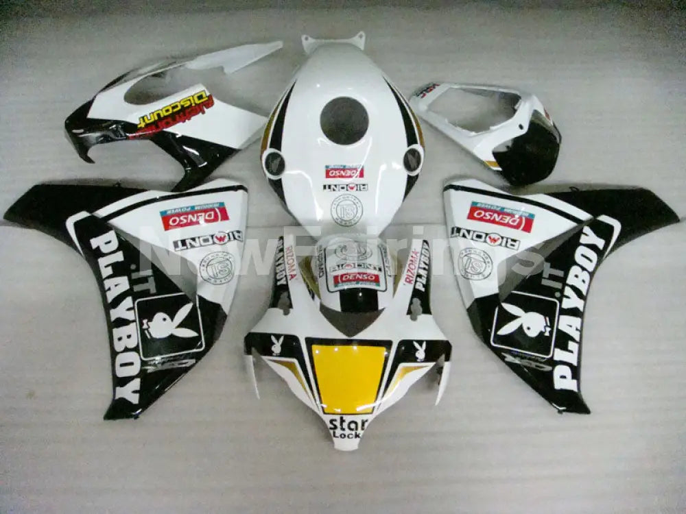 White and Black Playboy - CBR1000RR 08-11 Fairing Kit -