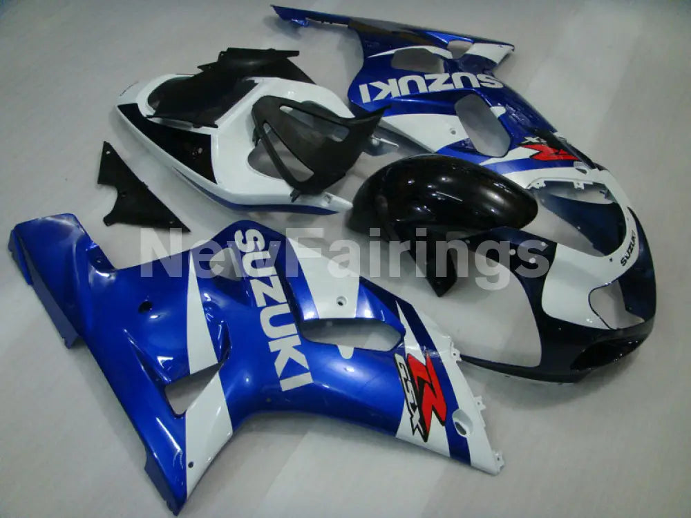 White Blue and Black Factory Style - GSX-R600 01-03 Fairing