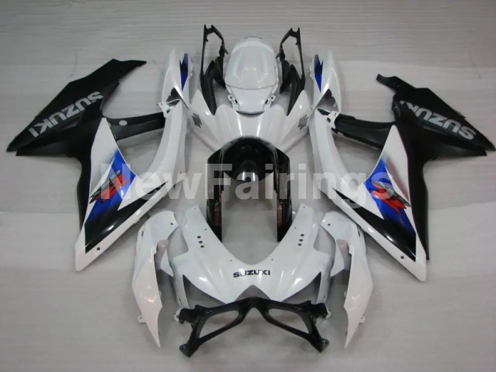 White and Blue Black Factory Style - GSX-R750 08-10 Fairing