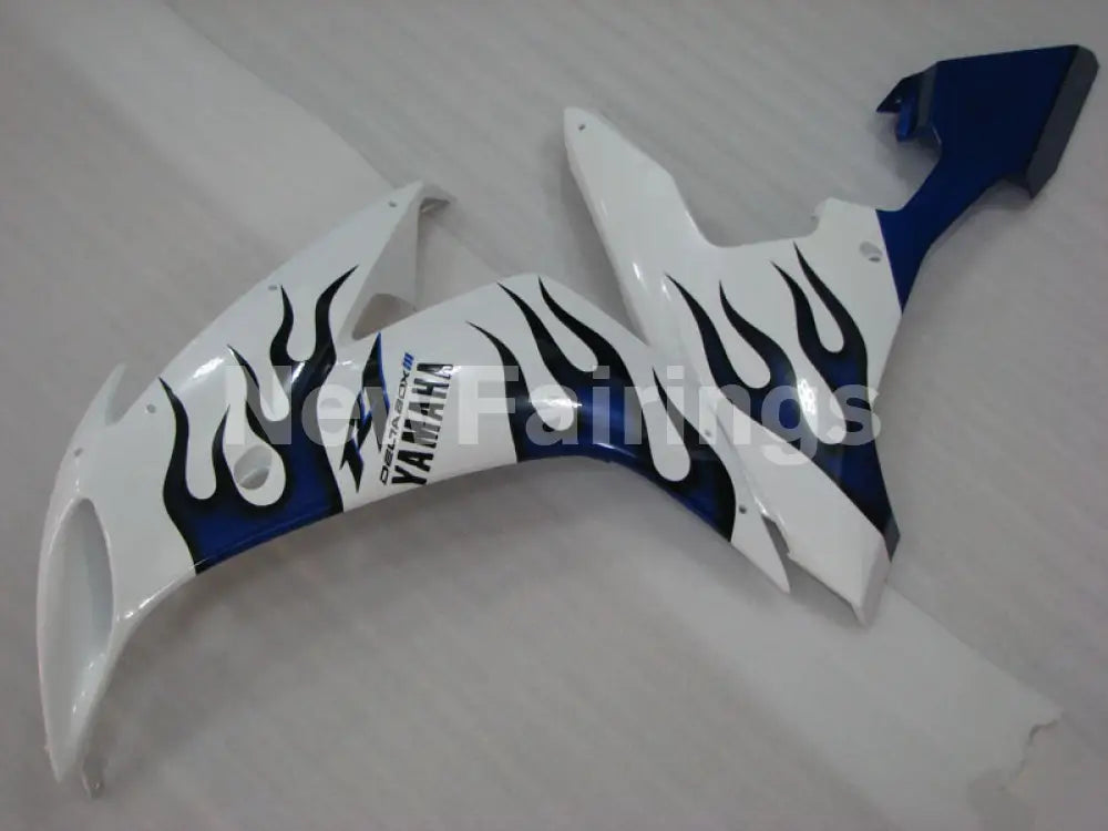 White and Blue Flame - YZF-R1 04-06 Fairing Kit - Vehicles