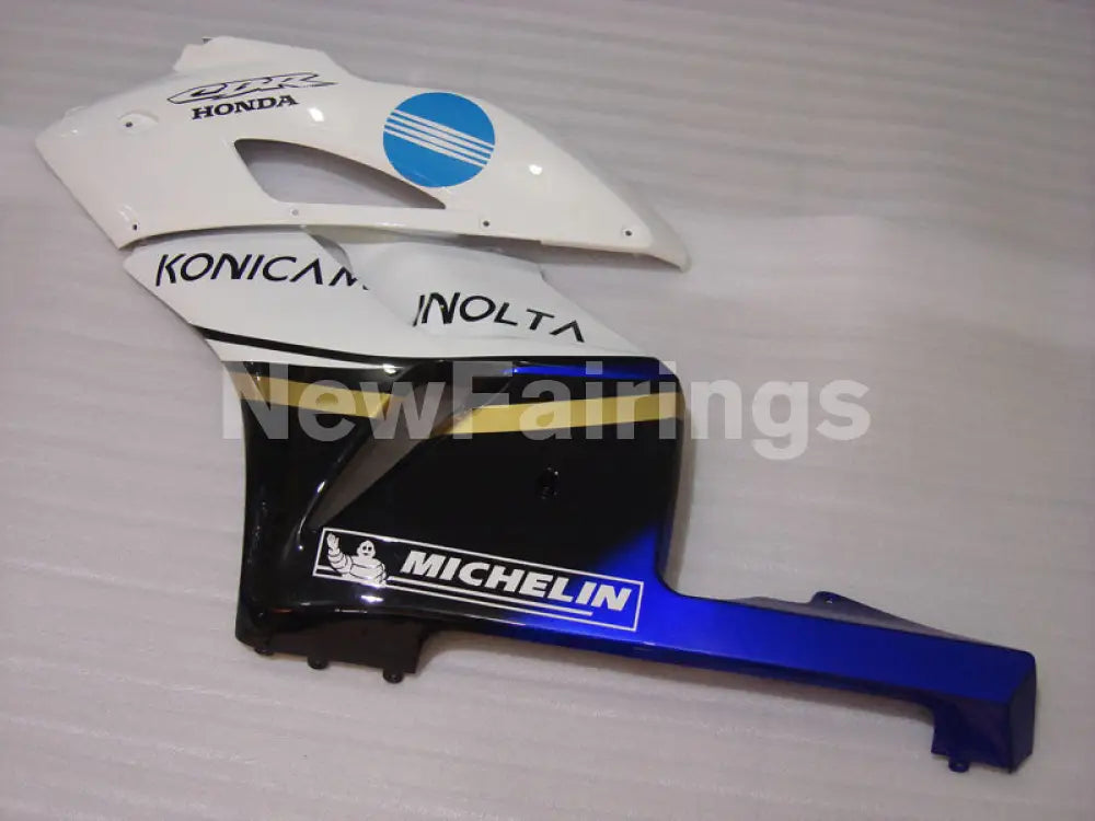 White and Blue Konica Minolta - CBR1000RR 04-05 Fairing Kit