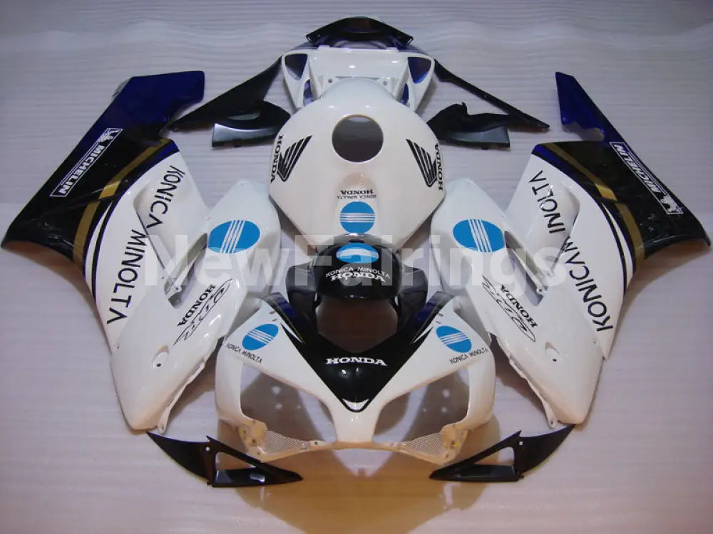 White and Blue Konica Minolta - CBR1000RR 04-05 Fairing Kit