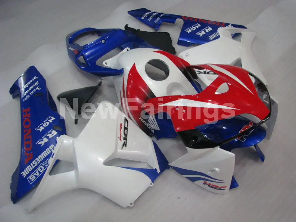 White Blue and Red Factory Style - CBR600RR 05-06 Fairing