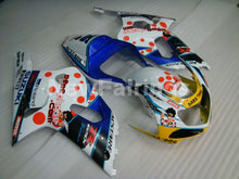 Load image into Gallery viewer, White and Blue Yellow Dark Dog - GSX-R600 01-03 Fairing Kit