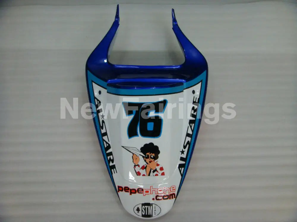 White and Blue Yellow Dark Dog - GSX-R600 01-03 Fairing Kit