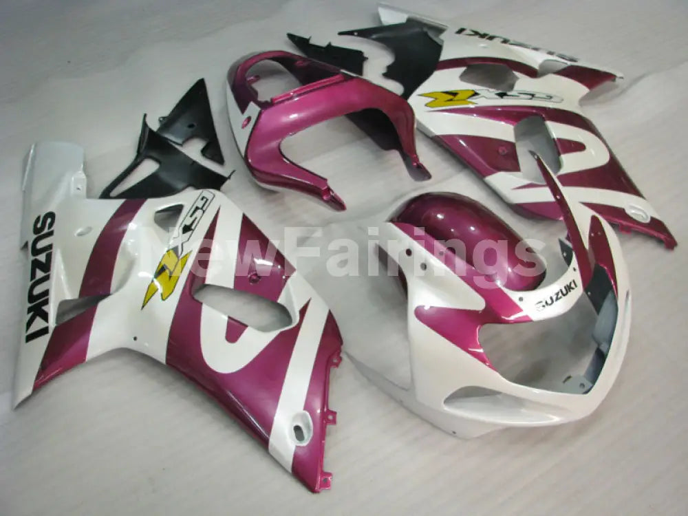 White and Purple Red Factory Style - GSX-R750 00-03 Fairing