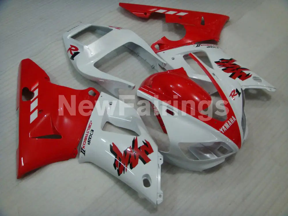 White Red Factory Style - YZF-R1 98-99 Fairing Kit