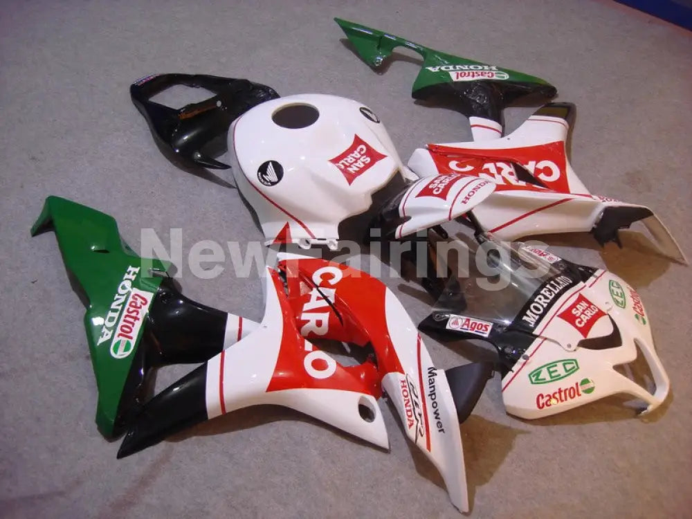 White Red and Green Castrol - CBR600RR 07-08 Fairing Kit -