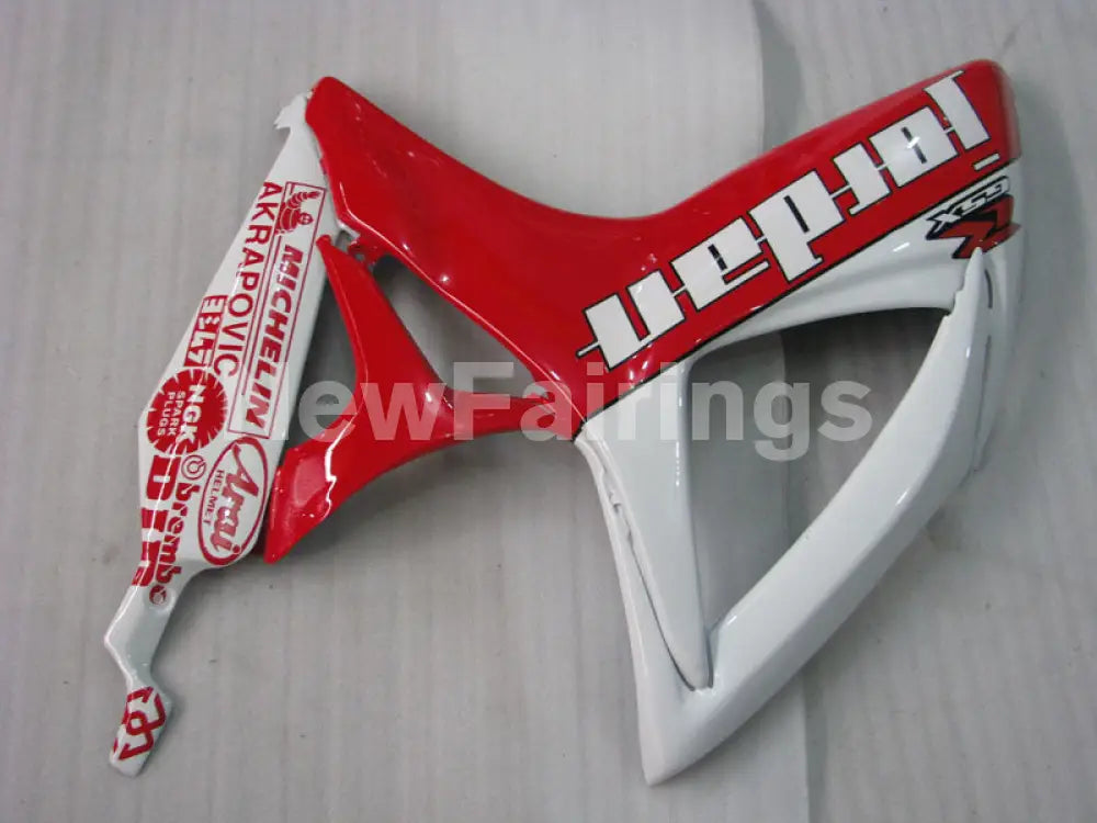 White and Red Jordan - GSX-R600 06-07 Fairing Kit -