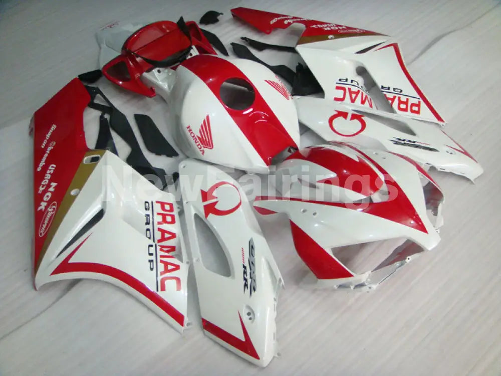 White and Red PRAMAC - CBR1000RR 04-05 Fairing Kit -