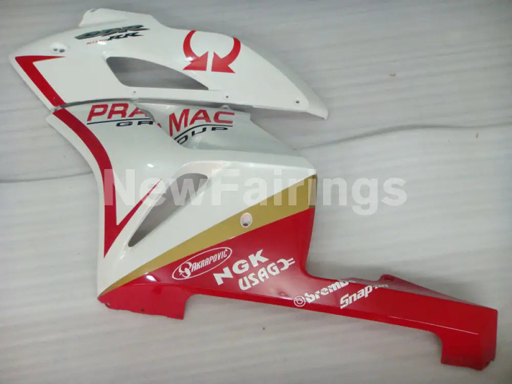 White and Red PRAMAC - CBR1000RR 04-05 Fairing Kit -