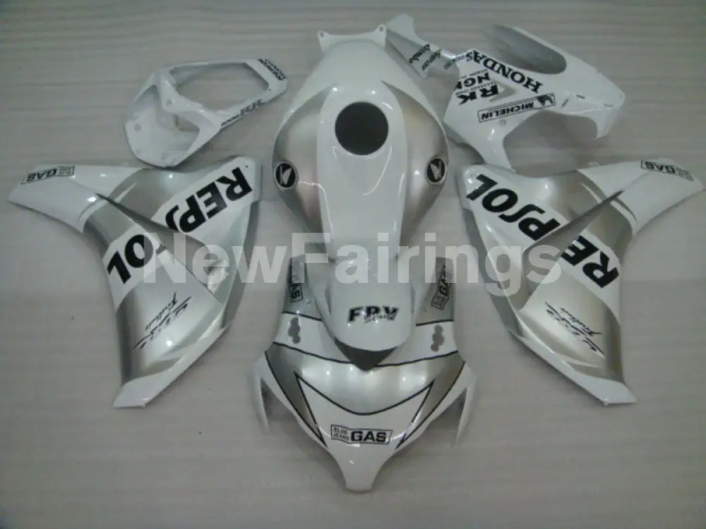 White and Silver Repsol - CBR1000RR 08-11 Fairing Kit -