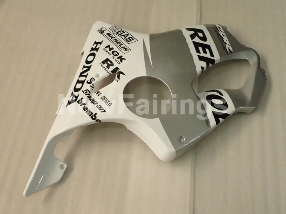 White and Silver Repsol- CBR600 F4i 01-03 Fairing Kit -