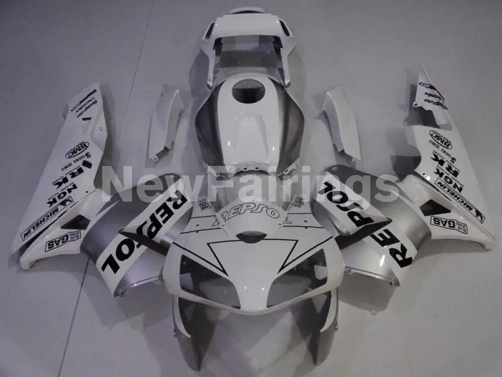 White and Silver Repsol - CBR600RR 03-04 Fairing Kit -