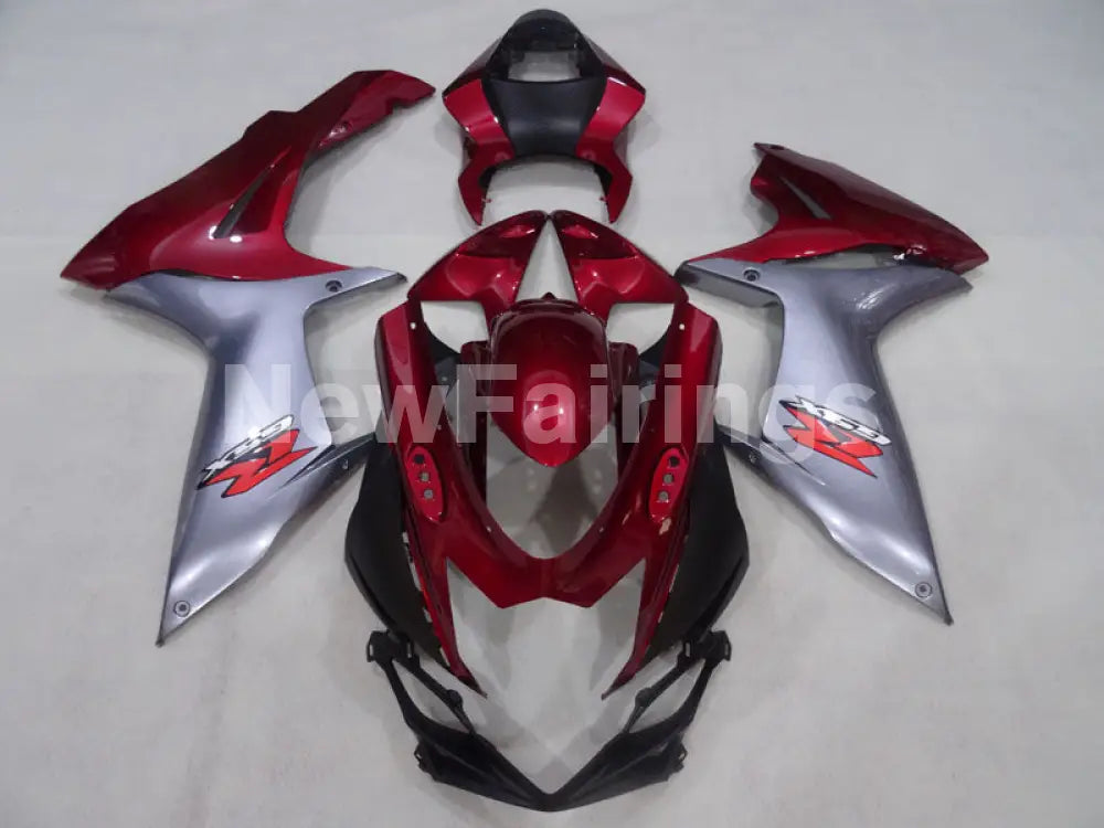 Wine Red and Silver Factory Style - GSX-R750 11-24 Fairing